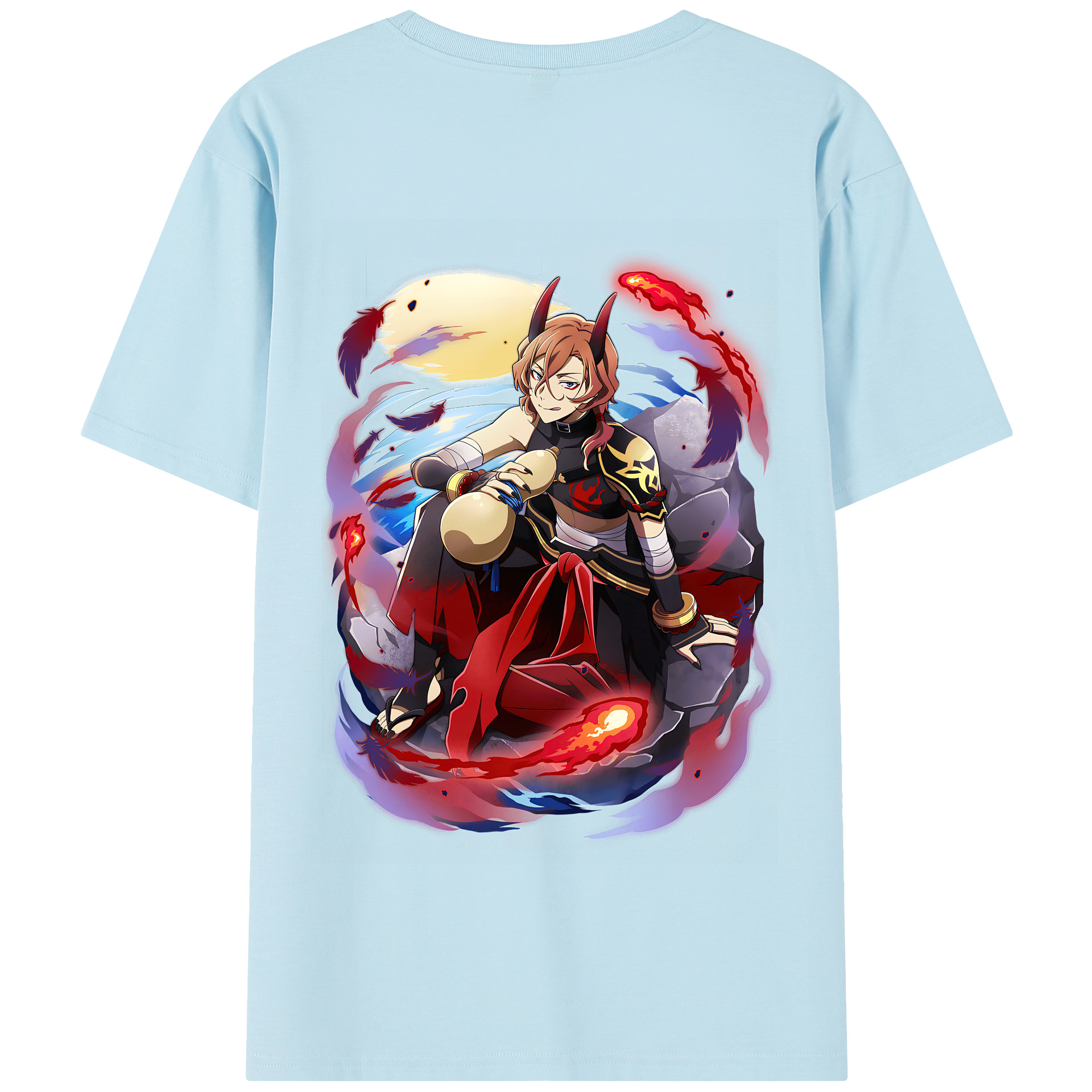 （画像用） 文豪ストレイドッグス Bungo Stray Dogs 綿100％半袖Tシャツ（背面プリント）